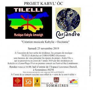 Concert "Cration musicale Kabylie -Occitanie"