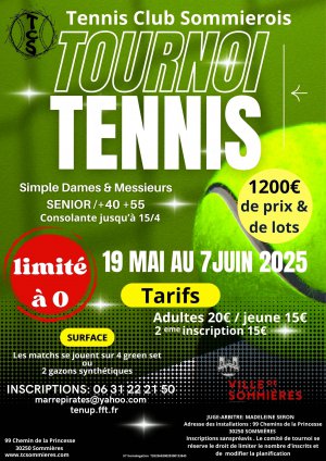 Tournoi du Tennis Club Sommiérois Tournoi du Tennis Club Sommiérois