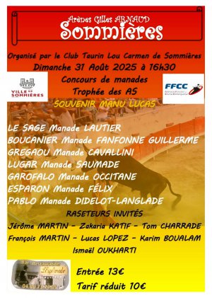 Course de taureaux comptant pour le trophée des As Course de taureaux comptant pour le trophée des As