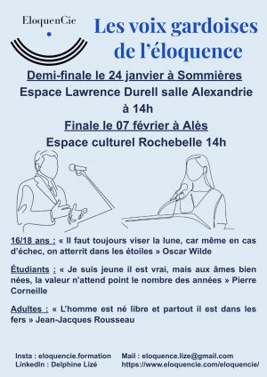 Les voix Gardoises de l'�loquence - Demi-finale � Sommi�res