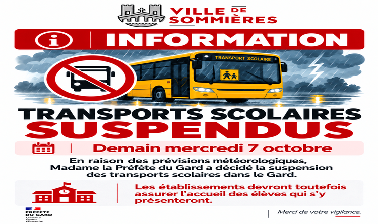 Suspension des transports