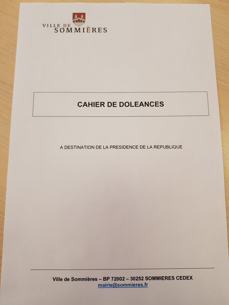 Gilets jaunes - Cahier de doléances Gilets jaunes - Cahier de doléances