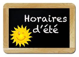 Horaires d'été des services municipaux Horaires d'été des services municipaux