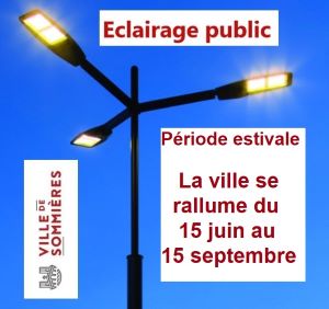 Eclairage public, la ville se rallume du 15 juin au 15 septembre