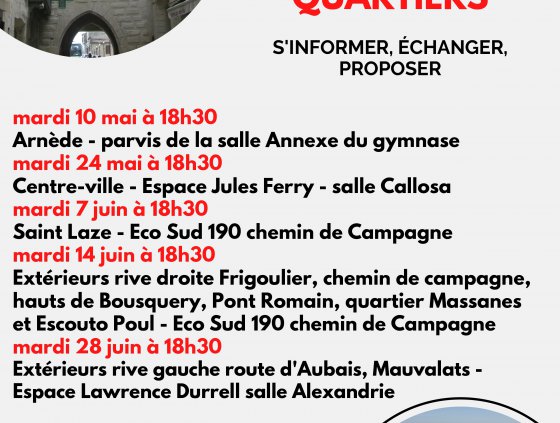 Réunions de quartiers, s'informer, échanger, proposer ! Réunions de quartiers, s'informer, échanger, proposer !