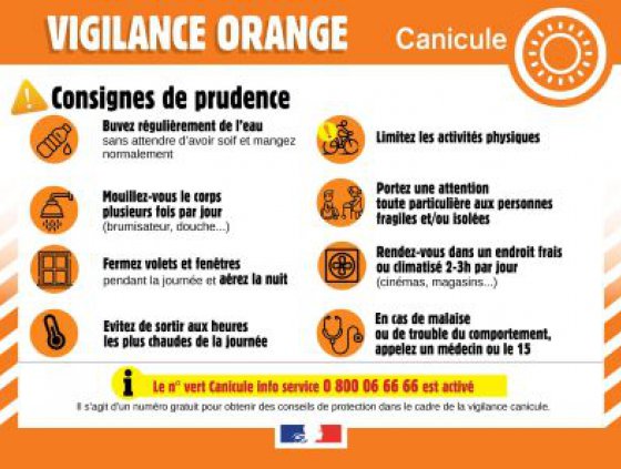 Vigilance JAUNE puis ORANGE Canicule Vigilance JAUNE puis ORANGE Canicule