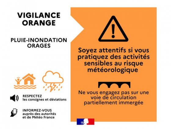 VIGILANCE ORANGE PLUIE-INONDATION ET ORAGES