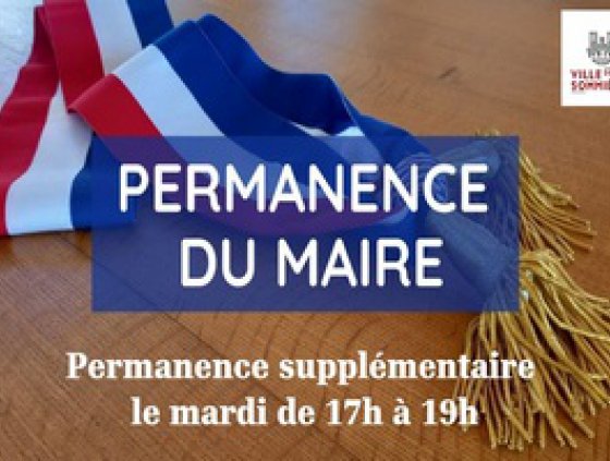 PERMANENCE SUPPLMENTAIRE DU MAIRE