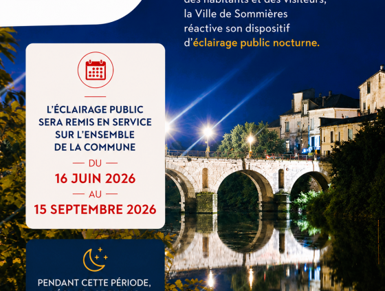 Eclairage public, la ville se rallume du 16 juin au 15 septembre 2026