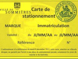 Tarifs cartes de stationnement - Rectificatif Tarifs cartes de stationnement - Rectificatif