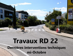 Travaux sur RD 22 - Reprise des travaux mi-octobre pour terminer le chantier