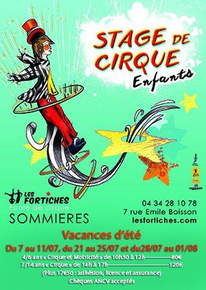 Animations, stages, activits vacances d't 2025 Stages de cirque chez LES FORTICHES : 1747996303.affiche_stage_ete_25_a4.jpg