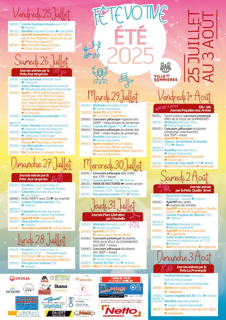 Le programme de la fte votive du 25 juillet au 3 aot 2025 Affiche fte votive dition 2025 : 1752241864.affiche.fete.votive.jpg