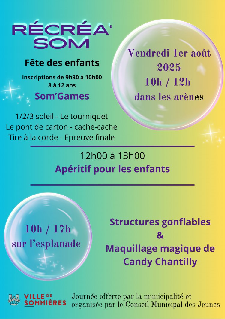 Le programme de la fte votive du 25 juillet au 3 aot 2025 Vendredi 1er Aot - Rcr  Som : 1752242776.affiche.recrea.som.2025.jpg