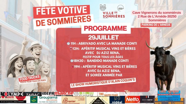 Le programme de la fte votive du 25 juillet au 3 aot 2025 Mardi 29 Juillet : 1752243171.29.juillet.fete.votive.cave.cooperative.jpg