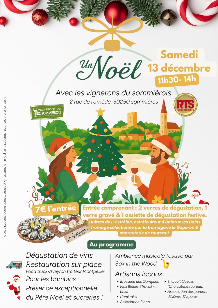 Animations de No�l 2025 Un No�l avec les vignerons du Sommi�rois : 1764685424.13.decembre.noel.avec.les.vignerons.du.sommierois.jpg