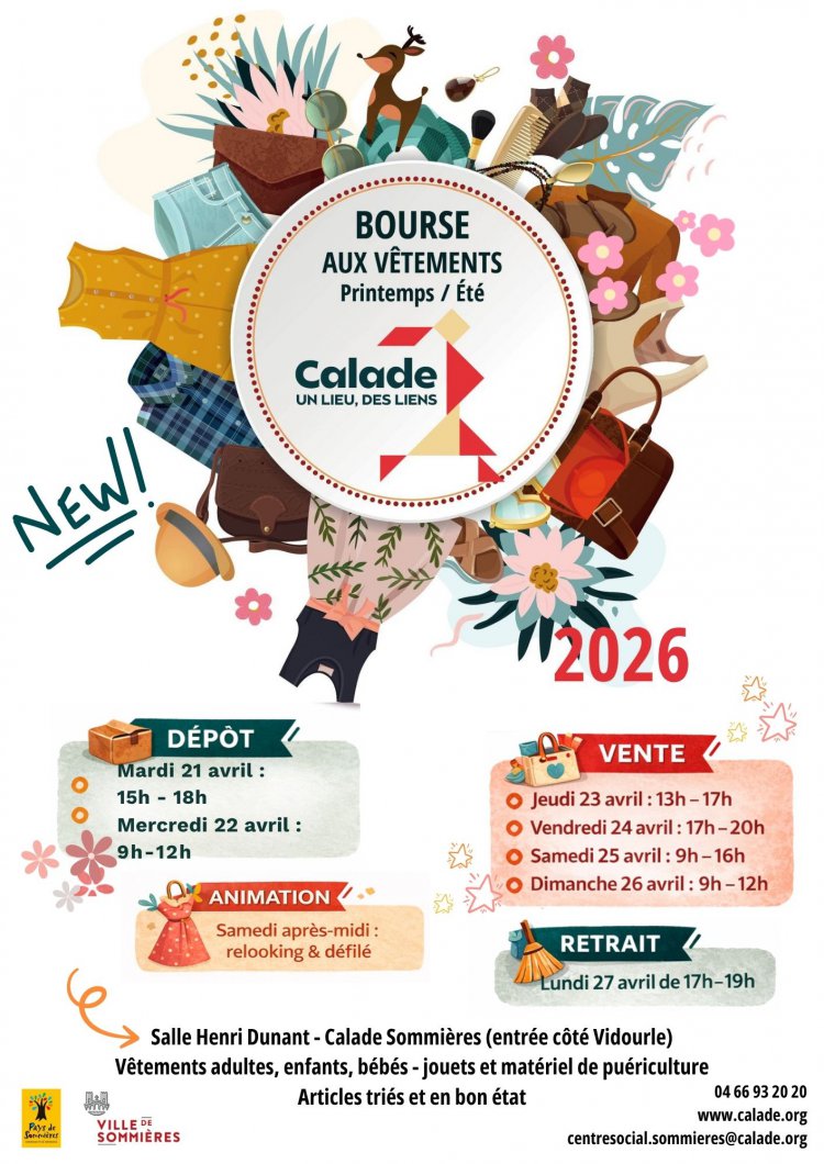 Vacances de Printemps - les stages ou manifestations � Sommi�res Bourse aux v�tements du 23 au 26 avril 2026 : 1775031962.23.26.avril.bourse.aux.vetements.jpg