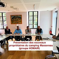 Prsentation des nouveaux propritaires du camping 5 toiles de Massereau (groupe HOMAIR)