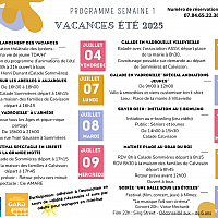 Animations, stages, activits vacances d't 2025
